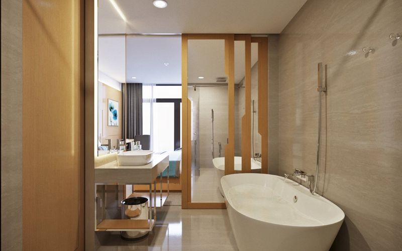 phòng tắm hạng phòng premier Khách sạn Awaken Đà Nẵng (Awaken Hotel Danang)